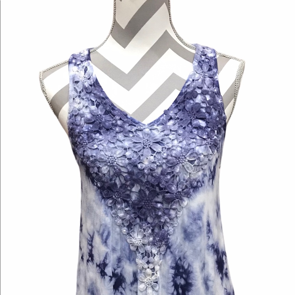 Knox Rose Purple Tie Dye Sleeveless Tank Top